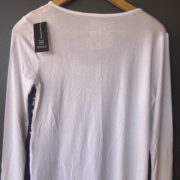 INC floral black lace blouse size XS - Picture 3 of 5